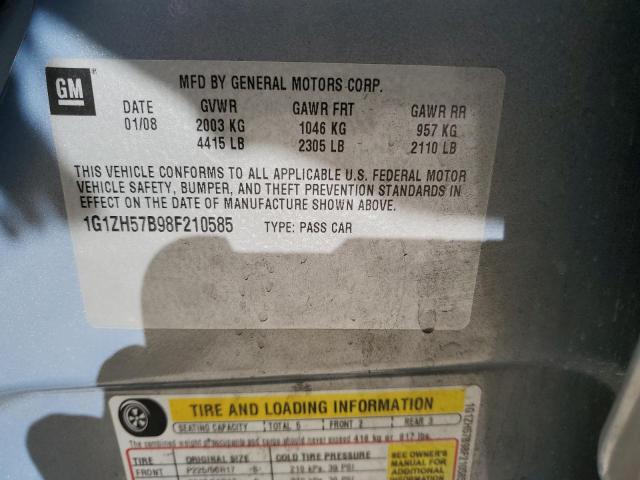 1G1ZH57B98F210585 - 2008 CHEVROLET MALIBU 1LT 灰色 照片 12