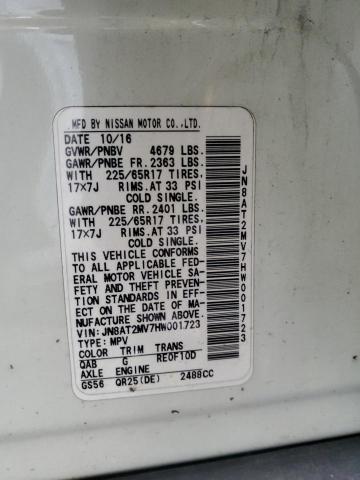 JN8AT2MV7HW001723 - 2017 NISSAN ROGUE S Ağ foto 14