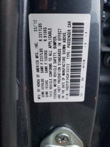 1HGCP2F34CA135312 - 2012 HONDA ACCORD LX GRAY photo 13