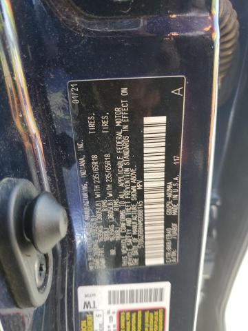 5TDGZRBH4MS088145 - 2021 TOYOTA HIGHLANDER XLE Կապույտ լուսանկար 12