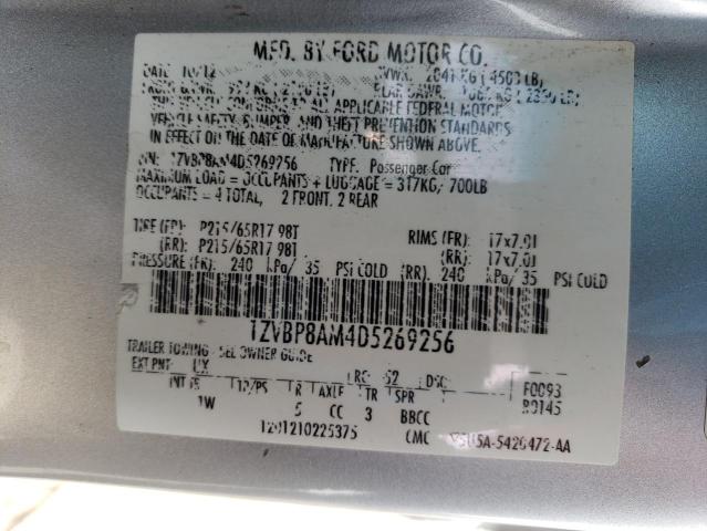 1ZVBP8AM4D5269256 - 2013 FORD MUSTANG SILVER photo 13