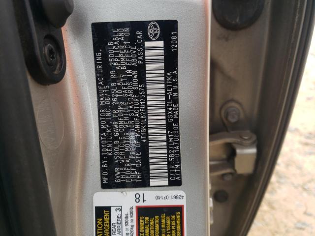 4T1BK1EB2FU175575 - 2015 TOYOTA AVALON XLE Or photo 12