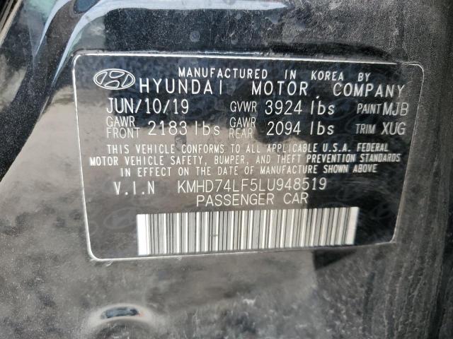 KMHD74LF5LU948519 - 2020 HYUNDAI ELANTRA SE BLACK photo 13