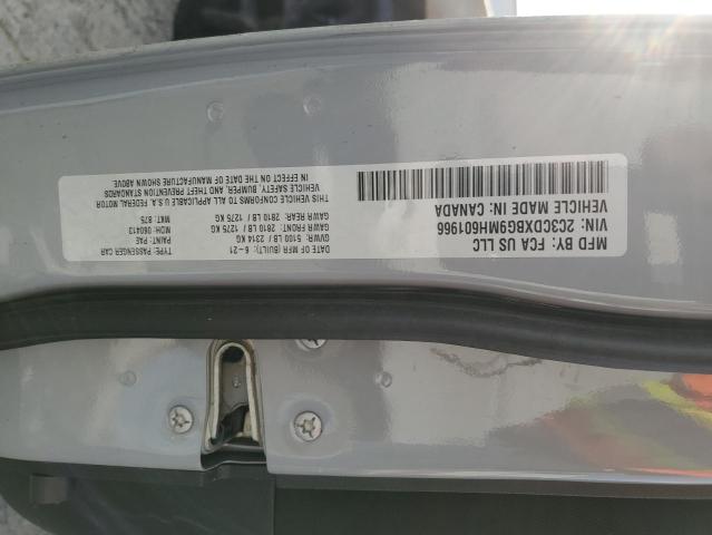 2C3CDXBG9MH601966 - 2021 DODGE CHARGER SXT GRAY photo 12