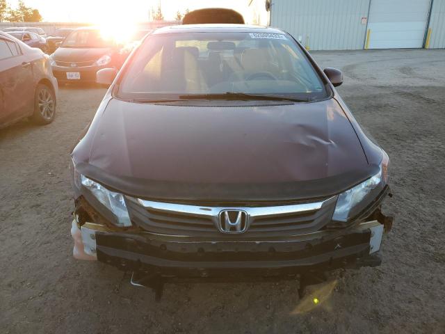 2HGFB2F57CH027992 - 2012 HONDA CIVIC LX MAROON photo 5