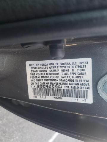 19XFB2F84DE220624 - 2013 HONDA CIVIC EX 棕色 照片 12