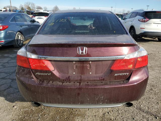 1HGCR2F58DA161733 - 2013 HONDA ACCORD SPORT BURGUNDY photo 6