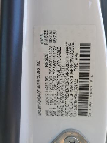 5J8TB4H34JL024722 - 2018 ACURA RDX Белый фото 13