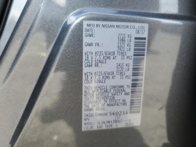 5N1DL0MMXHC560216 - 2017 INFINITI QX60 Boz foto 13