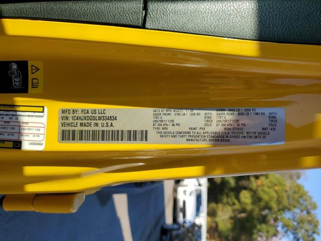 1C4HJXDG5LW334834 - 2020 JEEP WRANGLER SPORT Sarı foto 13