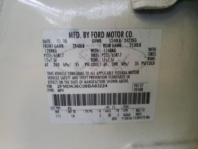 2FMDK36C08BA83224 - 2008 FORD EDGE SE CREAM photo 13