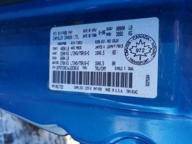 1B7KF2361WJ223816 - 1998 DODGE RAM 2500 BLUE photo 12