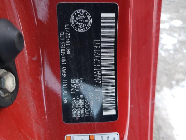 JF1ZNAA13D2721371 - 2013 TOYOTA SCION FR-S RED photo 13