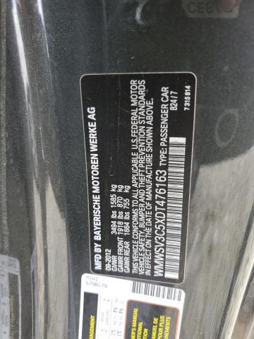 WMWSV3C5XDT476163 - 2013 MINI COOPER S CHARCOAL photo 13