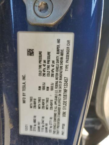 5YJ3E1EB7NF133457 - 2022 TESLA MODEL 3 Жасыл фото 12