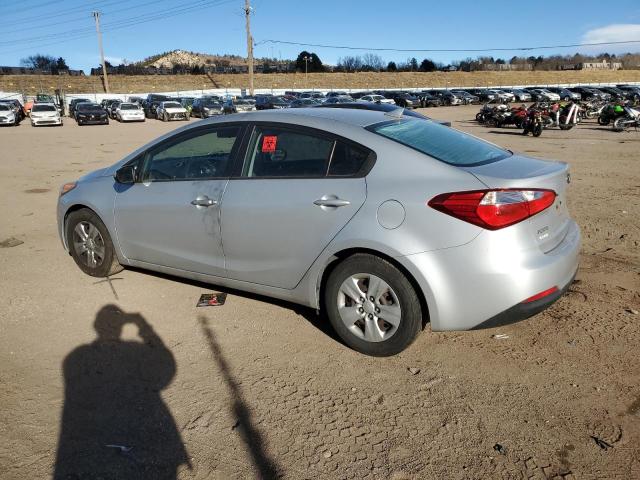 KNAFK4A67G5465593 - 2016 KIA FORTE LX SILVER photo 2