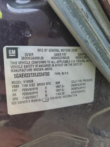 5GAEV23728J224700 - 2008 BUICK ENCLAVE CXL BURGUNDY photo 13