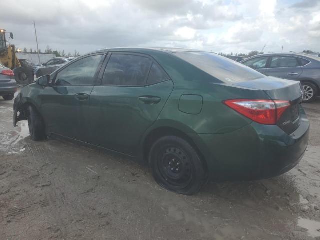 2T1BURHE6EC182141 - 2014 TOYOTA COROLLA L GREEN photo 2