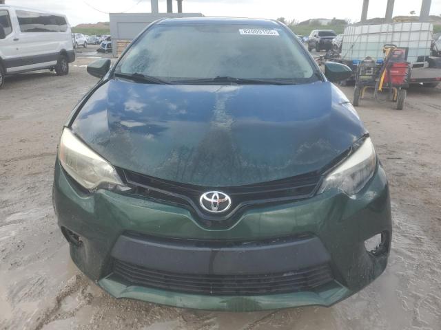 2T1BURHE6EC182141 - 2014 TOYOTA COROLLA L GREEN photo 5