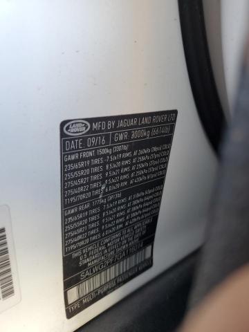SALWG2PF7GA116014 - 2016 LAND ROVER RANGE ROVE SE WHITE photo 12