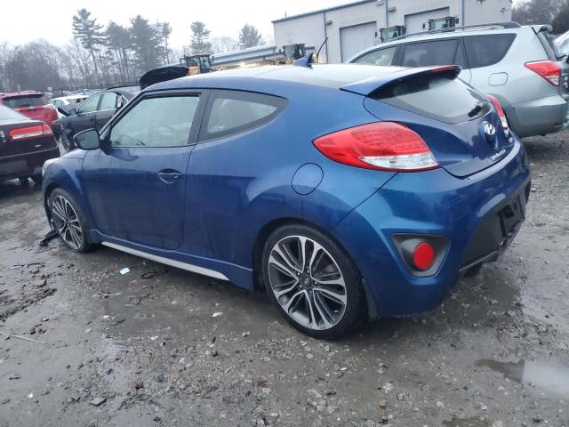 KMHTC6AE0GU265386 - 2016 HYUNDAI VELOSTER TURBO BLUE photo 2