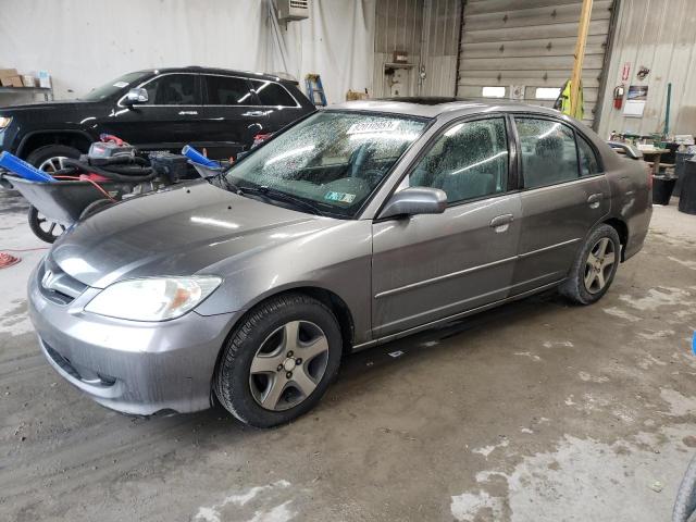 2HGES26794H504436 - 2004 HONDA CIVIC EX GRAY photo 1