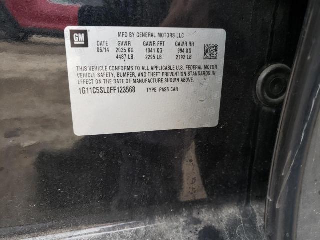 1G11C5SL0FF123568 - 2015 CHEVROLET MALIBU 1LT Қара фото 12