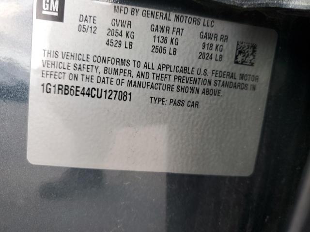 1G1RB6E44CU127081 - 2012 CHEVROLET VOLT CHARCOAL photo 13