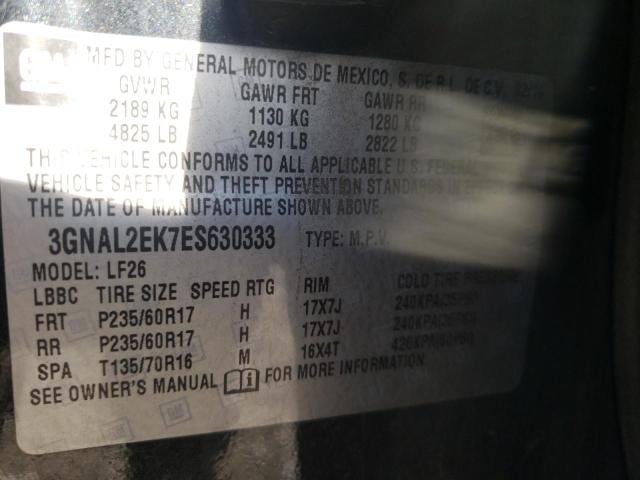 3GNAL2EK7ES630333 - 2014 CHEVROLET CAPTIVA LS 黑色 照片 13