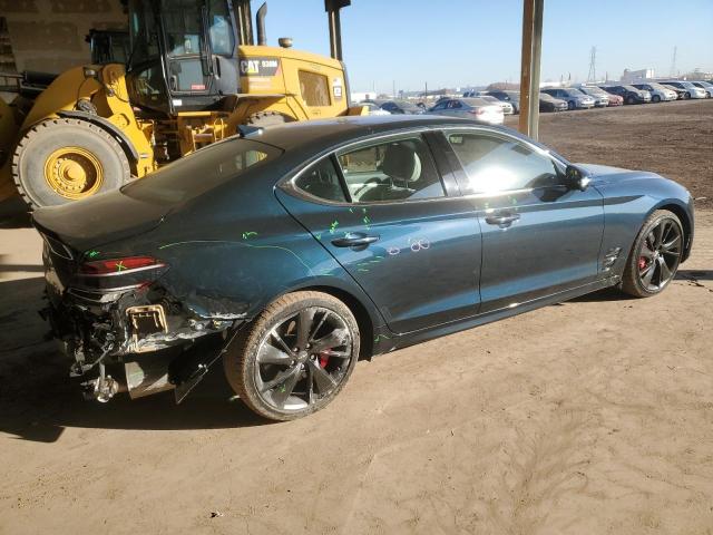 KMTG54TE0NU096602 - 2022 GENESIS G70 BASE BLUE photo 3