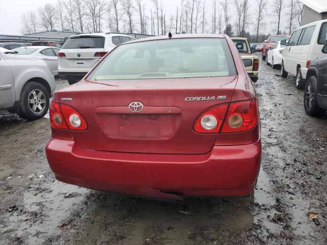 1NXBR32E26Z694907 - 2006 TOYOTA COROLLA CE RED photo 6