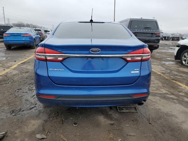 3FA6P0HD9JR149401 - 2018 FORD FUSION SE BLUE photo 6