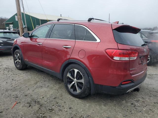 5XYPHDA59HG323462 - 2017 KIA SORENTO EX RED photo 2