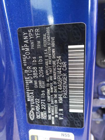 KMHLL4AG6PU442254 - 2023 HYUNDAI ELANTRA SE BLUE photo 12