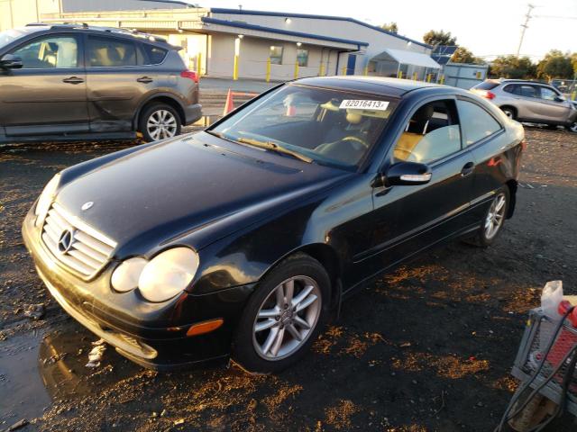 WDBRN40J83A397110 - 2003 MERCEDES-BENZ C 230K SPORT COUPE BLACK photo 1