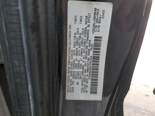 5TESN92N04Z381264 - 2004 TOYOTA TACOMA XTRACAB PRERUNNER შავი ფოტო 12