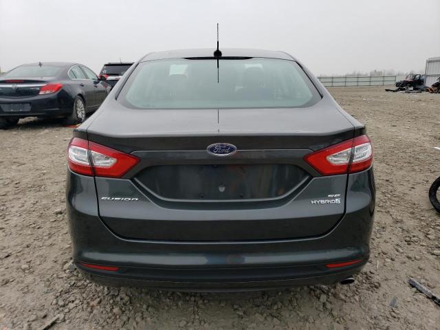 3FA6P0LU3FR124539 - 2015 FORD FUSION SE HYBRID GRAY photo 6