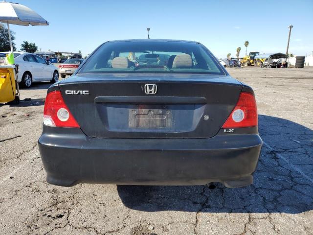 1HGEM22584L062444 - 2004 HONDA CIVIC LX BLACK photo 6