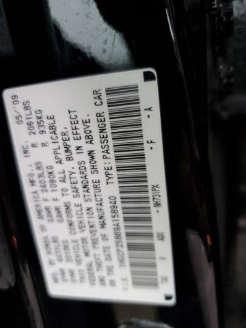 1HGCP25889A158940 - 2009 HONDA ACCORD EXL BLACK photo 12