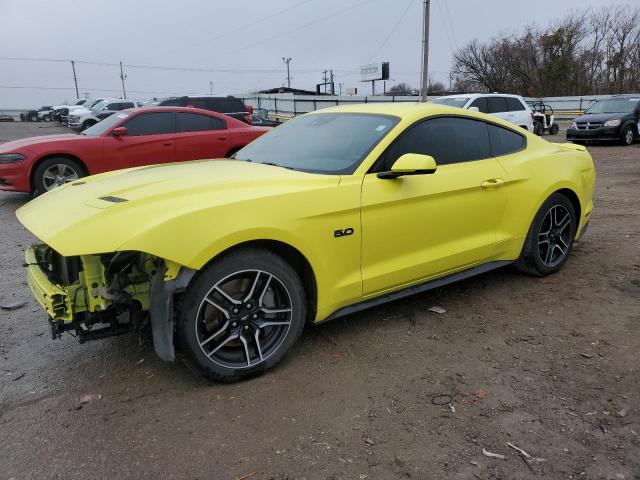 1FA6P8CF9M5148196 - 2021 FORD MUSTANG GT YELLOW photo 1