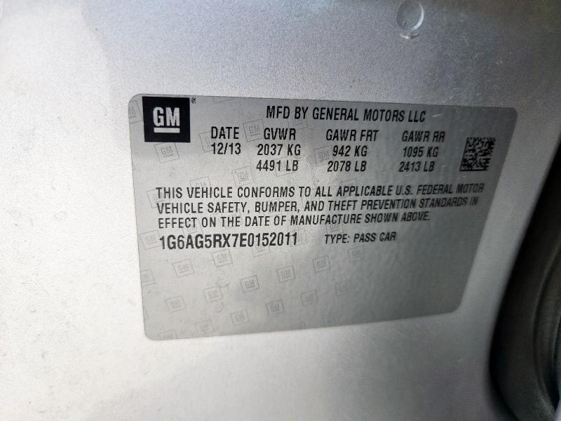 1G6AG5RX7E0152011 - 2014 CADILLAC ATS Gümüş foto 12