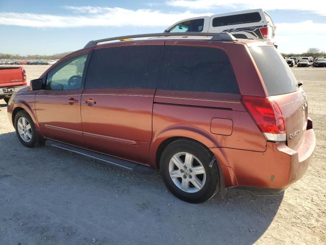 5N1BV28U54N330220 - 2004 NISSAN QUEST S BURGUNDY photo 2