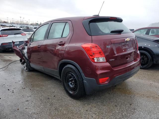 3GNCJKSB1HL273801 - 2017 CHEVROLET TRAX LS MAROON photo 2