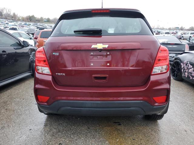 3GNCJKSB1HL273801 - 2017 CHEVROLET TRAX LS MAROON photo 6