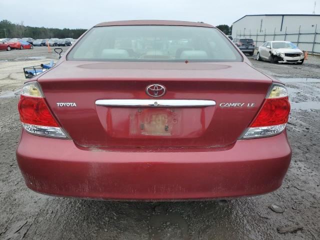 4T1BE32KX5U073284 - 2005 TOYOTA CAMRY LE BURGUNDY photo 6