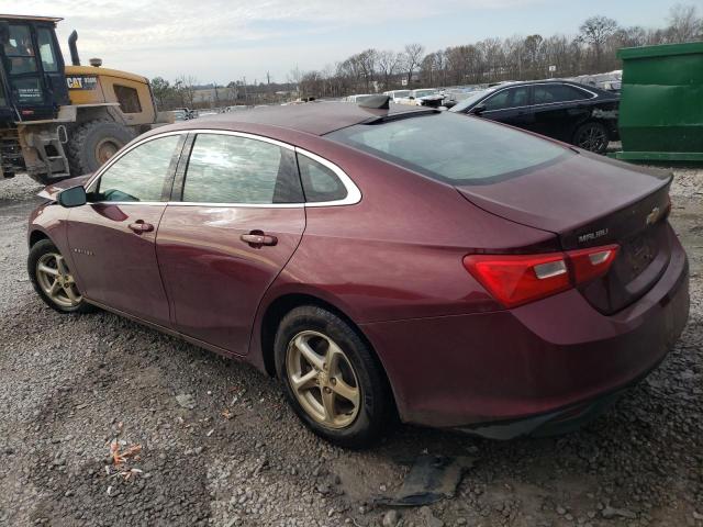 1G1ZB5STXGF190296 - 2016 CHEVROLET MALIBU LS BURGUNDY photo 2