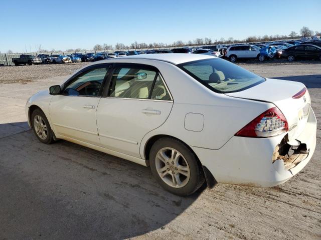 1HGCM56347A020631 - 2007 HONDA ACCORD SE WHITE photo 2