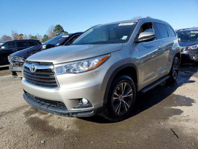 5TDKKRFH8GS126652 - 2016 TOYOTA HIGHLANDER XLE SILVER photo 1