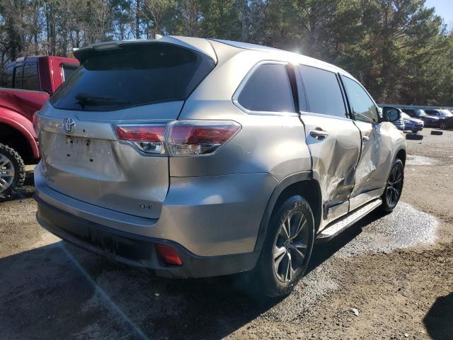 5TDKKRFH8GS126652 - 2016 TOYOTA HIGHLANDER XLE SILVER photo 3