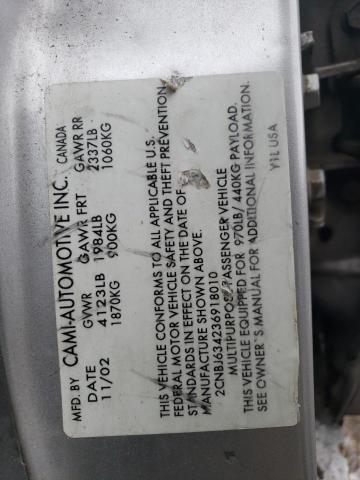 2CNBJ634236918010 - 2003 CHEVROLET TRACKER LT SILVER photo 14